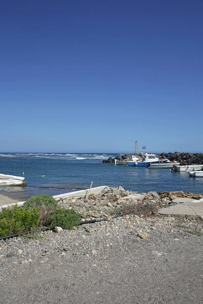 Playa Frangokastello Creta Isla Griega Moderno Verano Fondo Covid Temporada —  Fotos de Stock