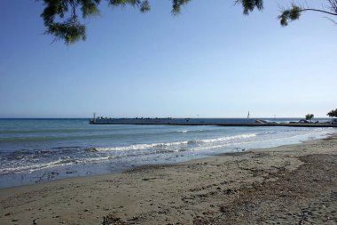 Plakias plaj creta adası yaz 2020 covid-19 sezon modern yüksek kaliteli baskı