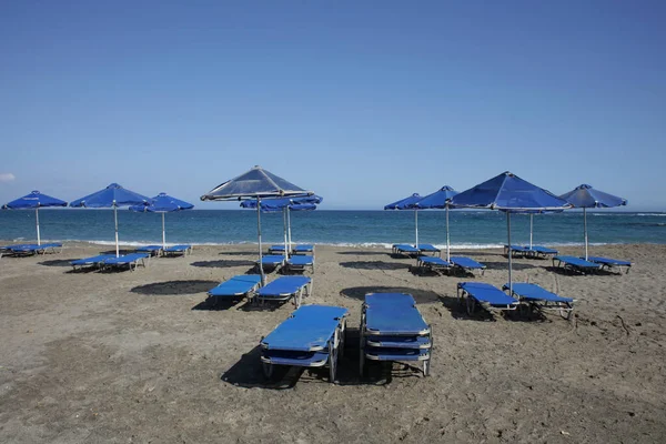 Vacaciones Frangokastello Playa Creta Isla Griega Covid Temporada Fondo Moderno —  Fotos de Stock