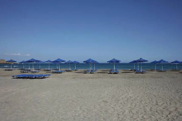 Urlaub Frangokastello Strand Creta Insel Griechenland Covid Saison Hintergrund Moderne — Stockfoto