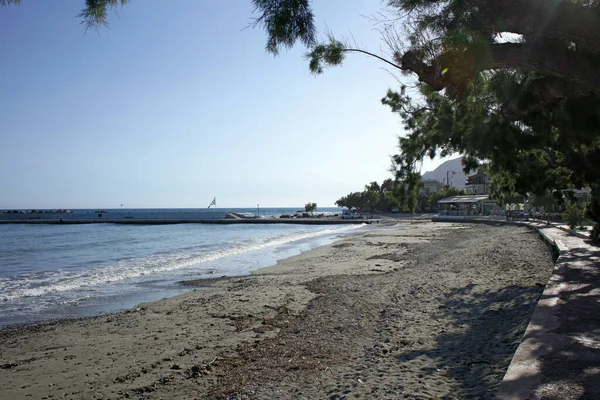 Plakias Plaża Creta Wyspa Lato 2020 Covid Sezon Nowoczesny Wysokiej — Zdjęcie stockowe