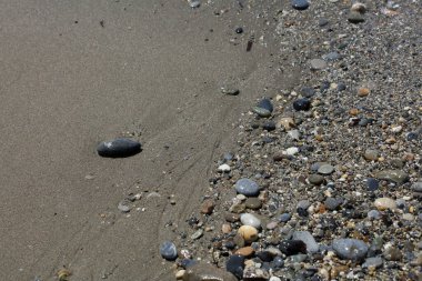 Sahil hayatı makro arka plan covid-19 Haziran sezonu creta adası Yunan yüksek kaliteli baskısı