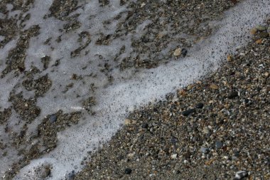 Plaj dalgaları makro arka plan peristeres beton ada covid-19 sezon modern yüksek kaliteli baskı