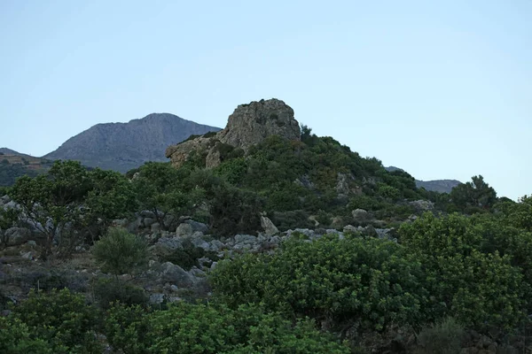 Peristeres Strand Rodakino Kreta Gratis Camping Område Covid Säsong Modernt — Stockfoto