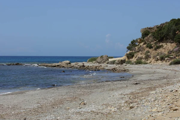 Peristeres Praia Rodakino Creta Ilha Área Acampamento Gratuito Covid Temporada — Fotografia de Stock