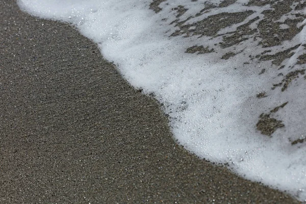 Ondas Praia Fundo Macro Peristeres Ilha Creta Covid Temporada Moderna — Fotografia de Stock