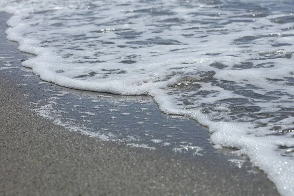 Plaża Fale Makro Tło Perystersy Beton Wyspa Covid Sezon Nowoczesny — Zdjęcie stockowe