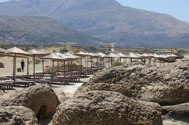 Mavi lagün falassarna plaj adası yaz 2020 covid-19 bayram modern yüksek kaliteli baskı