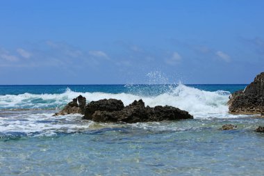 Mavi lagün falassarna plaj adası yaz 2020 covid-19 bayram modern yüksek kaliteli baskı