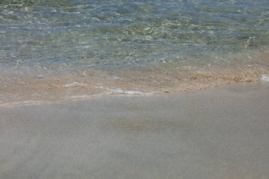 Temiz sahil suyu kristal rengi makro yaz arka plan covid-19 falassarna plajı modern yüksek kaliteli baskılar