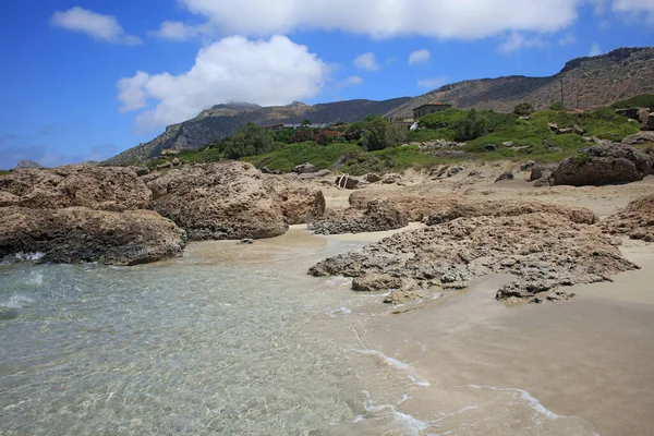 Laguna Azul Falassarna Playa Creta Isla Verano 2020 Covid Días — Foto de Stock