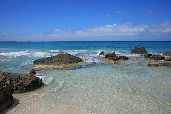 Laguna Azul Falassarna Playa Creta Isla Verano 2020 Covid Días —  Fotos de Stock