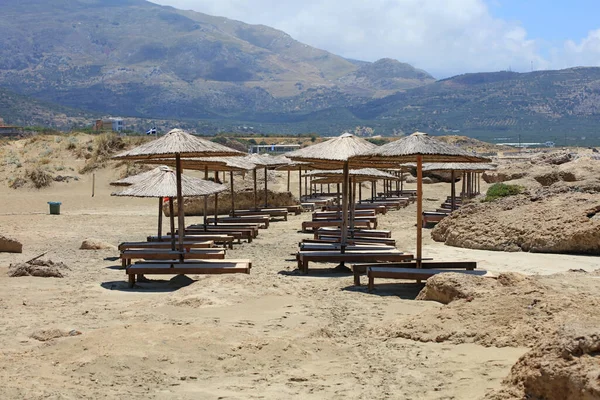 Blue Lagoon Falassarna Beach Crete Island Summer 2020 Covid Holydays — Stock Photo, Image