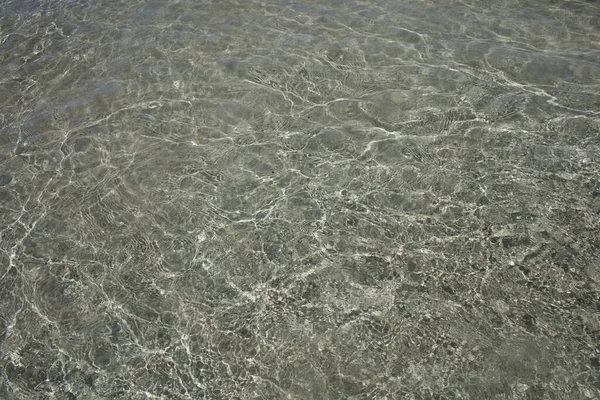 Limpio Playa Agua Cristalina Color Macro Verano Fondo Covid Falassarna — Foto de Stock