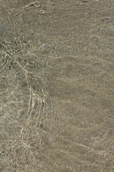 Sauber Strand Wasser Kristall Farbe Makro Sommer Hintergrund Covid Falassarna — Stockfoto
