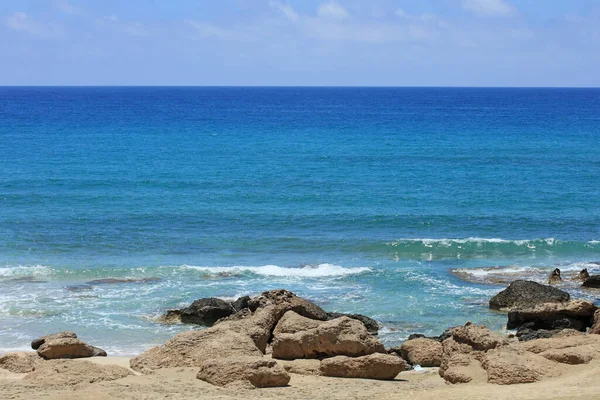 Creta Ilha Falassarna Areia Vermelha Praia Verão Férias 2020 Covid — Fotografia de Stock