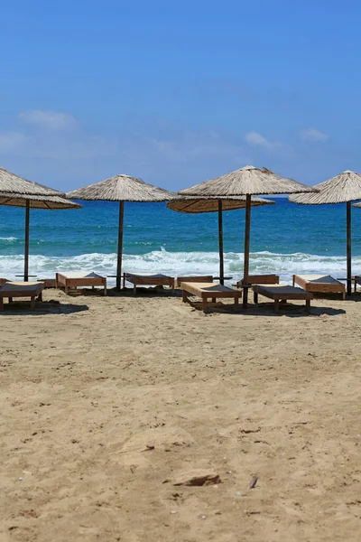 Creta Ilha Falassarna Areia Vermelha Praia Verão Férias 2020 Covid — Fotografia de Stock