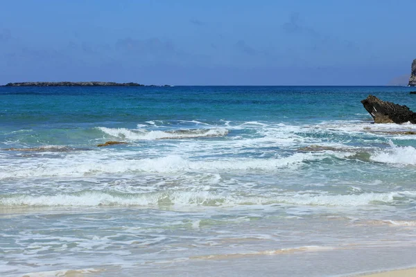 Creta Ilha Falassarna Areia Vermelha Praia Verão Férias 2020 Covid — Fotografia de Stock