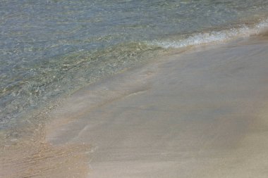 Kırmızı kum plajı makro arka plan creta adası Falassarna yaz tatili 2020 covid-19 sezonu modern yüksek kaliteli baskı