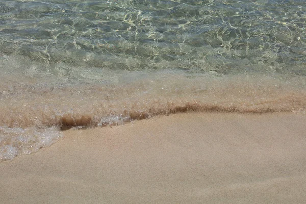 Red Sand Beach Macro Background Creta Island Falassarna Summer Holidays — Stock Photo, Image