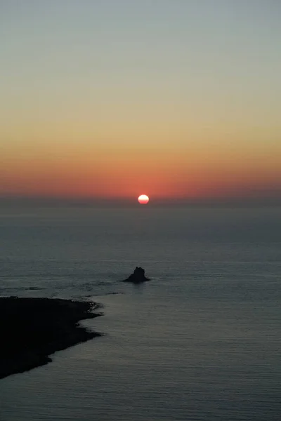 Балос Пляж Солнцезащитный Лагуны Горного Острова Крит Лето 2020 Ковид — стоковое фото