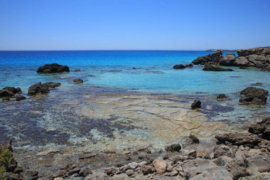 Kerdodasos plajı çimento özel mavi lagün cennet kırmızı kumsal yaz 2020 covid-19 tatil modern yüksek kaliteli baskılar