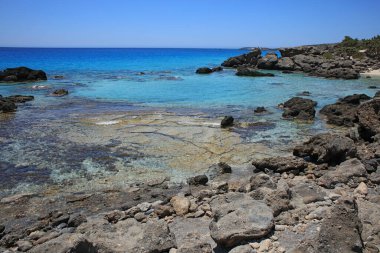 Kerdodasos plajı çimento özel mavi lagün cennet kırmızı kumsal yaz 2020 covid-19 tatil modern yüksek kaliteli baskılar