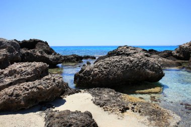 Kerdodasos plajı çimento özel mavi lagün cennet kırmızı kumsal yaz 2020 covid-19 tatil modern yüksek kaliteli baskılar