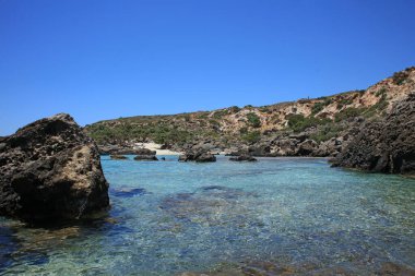 Kerdodasos plajı çimento özel mavi lagün cennet kırmızı kumsal yaz 2020 covid-19 tatil modern yüksek kaliteli baskılar