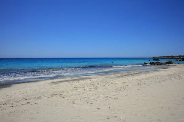 Kerdodasos Playa Creta Privada Laguna Azul Paraíso Rojo Arena Costa — Foto de Stock