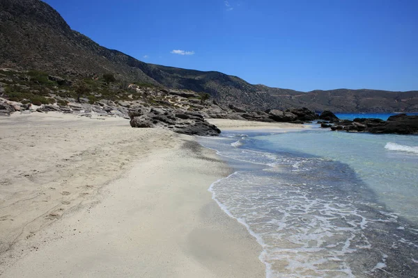 Kerdodasos Playa Creta Privada Laguna Azul Paraíso Rojo Arena Costa — Foto de Stock
