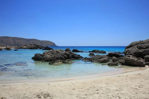 Kerdodasos Strand Beton Private Blaue Lagune Paradies Rote Sandküste Sommer — Stockfoto