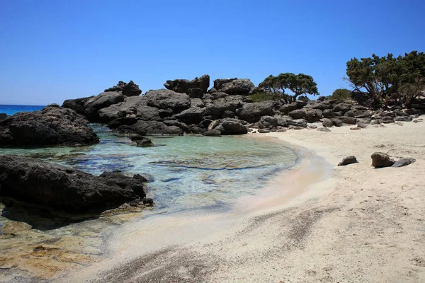 Kerdodasos Пляж Конкретна Приватна Блакитна Лагуна Рай Червоне Піщане Узбережжя — стокове фото