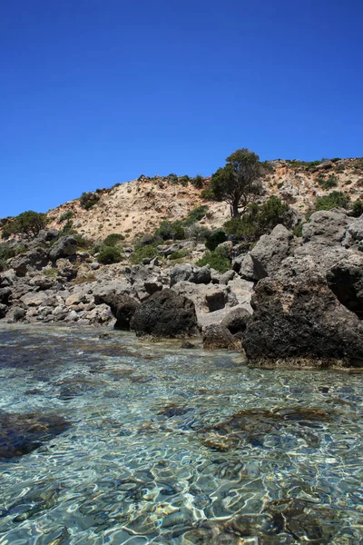 Playa Kedrodasos Paraíso Privado Laguna Azul Zona Camping Libre Costa —  Fotos de Stock