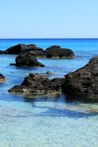 Praia Kedrodasos Paraíso Privado Lagoa Azul Área Acampamento Livre Costa — Fotografia de Stock