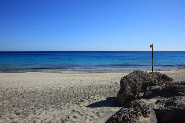 Laguna Blu Kedrodasos Spiaggia Creta Isola Rocciosa Costo Acque Limpide — Foto Stock