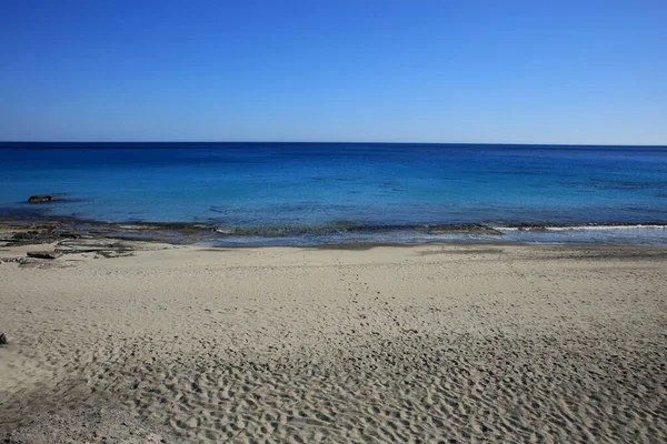 Blue Lagoon Kedrodasos Beach Creta Island Rocky Cost Clear Waters — Stock Photo, Image