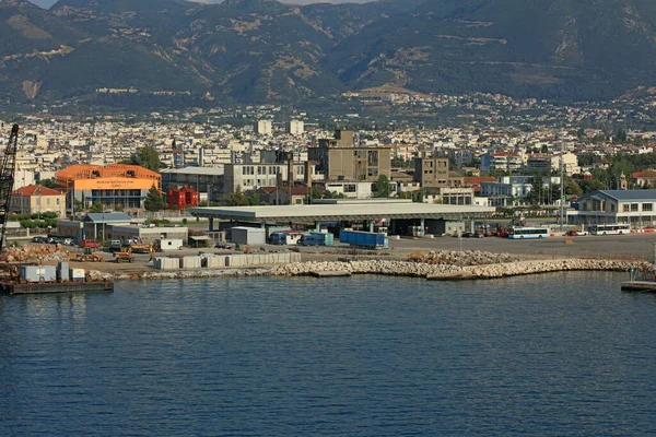 Patra Grecia Lunedì Luglio 2020 Vista Del Porto Della Città — Foto Stock