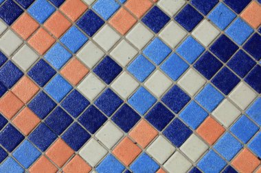 Renkli mozaik duvar yüzeyi retro modern arka plan yüksek kaliteli baskı