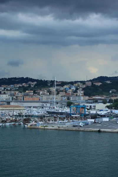 Ancona Italia Martedì Luglio 2020 Vista Del Porto Della Città — Foto Stock