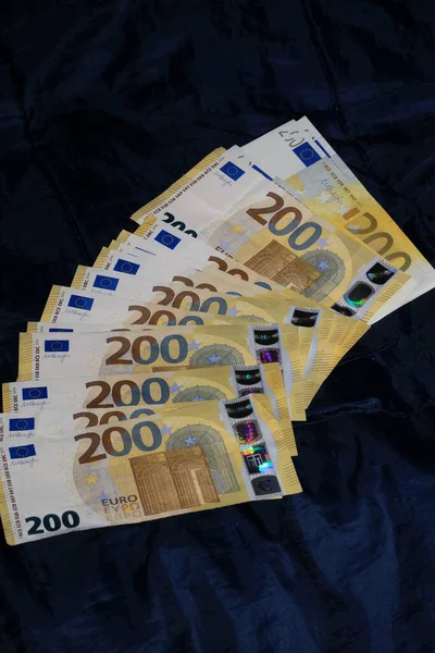 Essen Alemania Jueves Septiembre 2020 Dinero Cerca 200 Euro Impresión —  Fotos de Stock