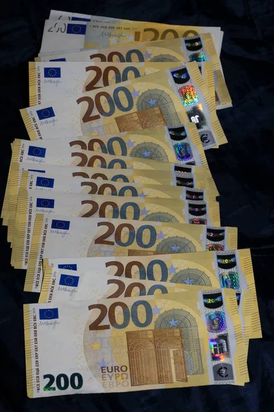 Essen Alemania Jueves Septiembre 2020 Dinero Cerca 200 Euro Impresión —  Fotos de Stock