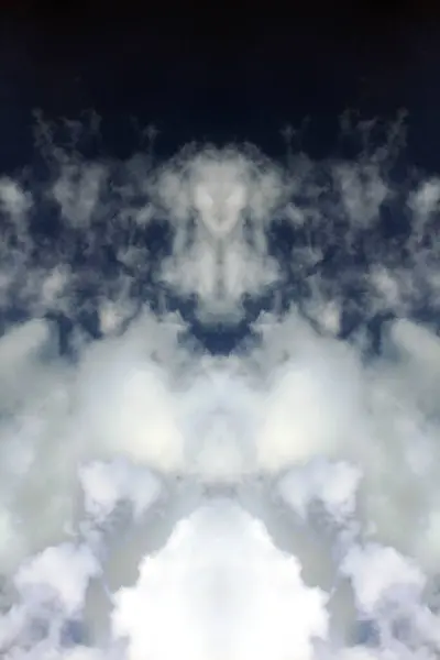 Психоделическое Голубое Небо Облаками Фон Современного Высокого Качества Печатает Пятьдесят — стоковое фото
