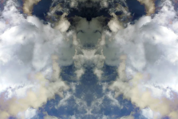 Stolpern Psychedelischen Blauen Himmel Mit Wolken Hintergrund Moderne Hochwertige Drucke — Stockfoto