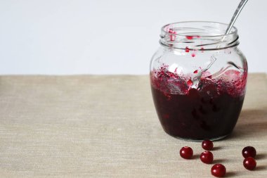 Cam Kavanoz reçel ve kızılcık