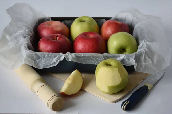 Preparation Apples Baking — Stock Photo, Image
