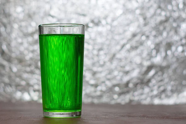 A glass of green beer for St. Patrick's Day — Stock Photo, Image