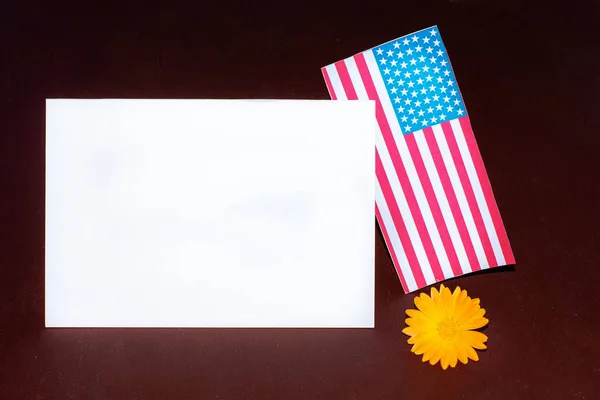 Tarjeta de felicitación para la celebración del Día del Presidente en América, Día de los Veteranos, Día de la Independencia — Foto de Stock