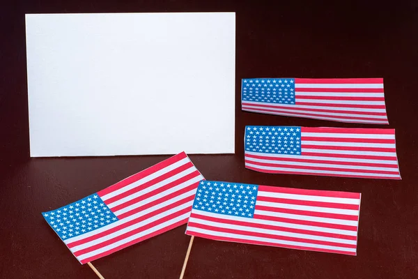 Tarjeta de felicitación para la celebración del Día del Presidente en América, Día de los Veteranos, Día de la Independencia — Foto de Stock
