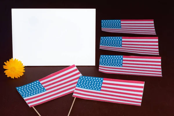 Tarjeta de felicitación para la celebración del Día del Presidente en América, Día de los Veteranos, Día de la Independencia — Foto de Stock